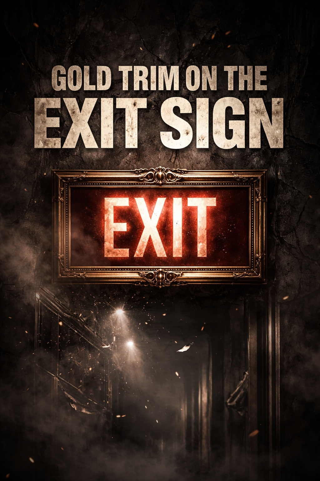 Gold Trim on the Exit Sign